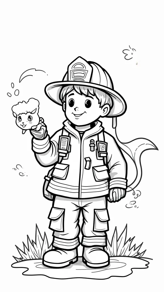 printable fireman coloring pages